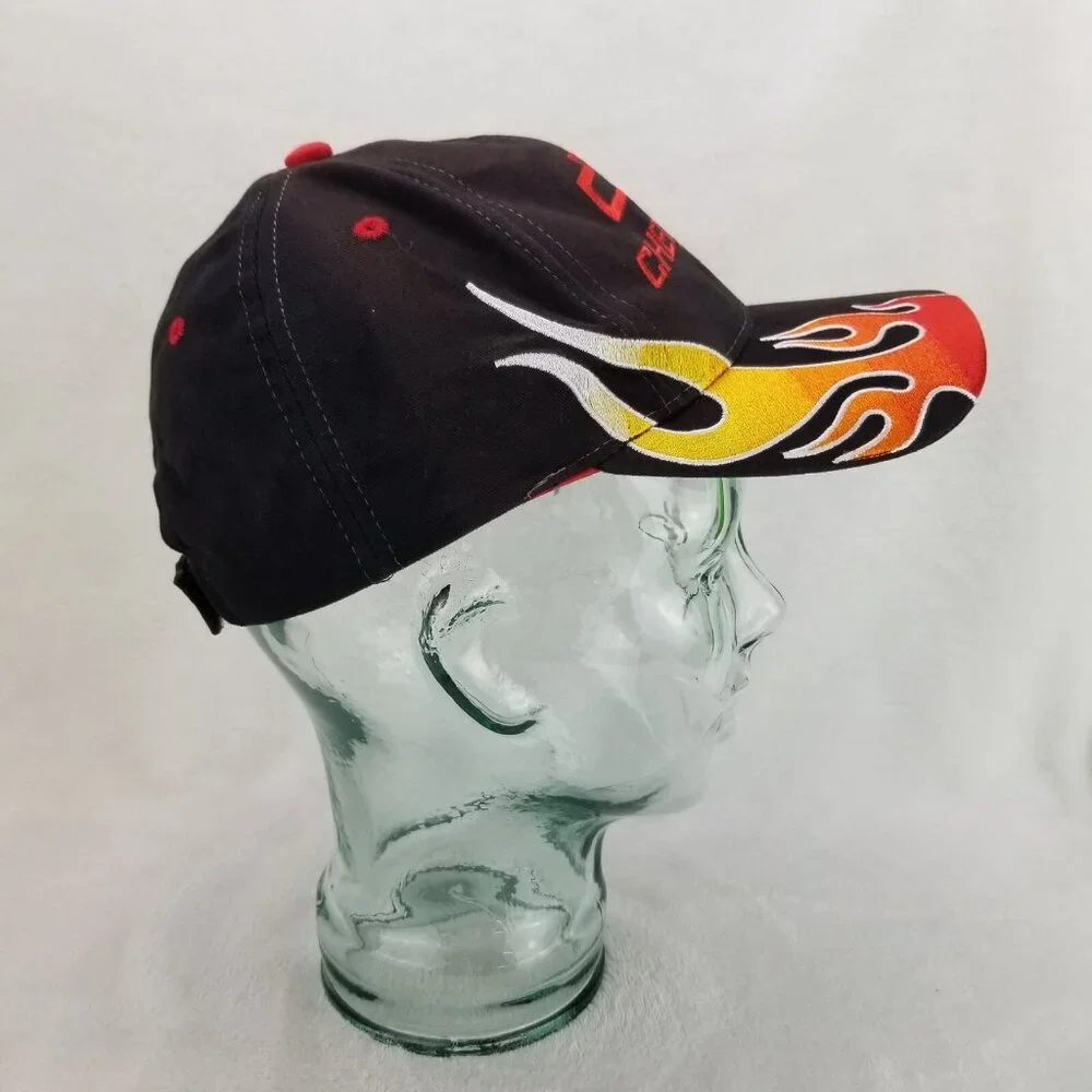 ✅VTG Chevrolet Racing Black OSFA Strapback Hat By Racing Champions Apparel 2004 - Picture 5 of 11